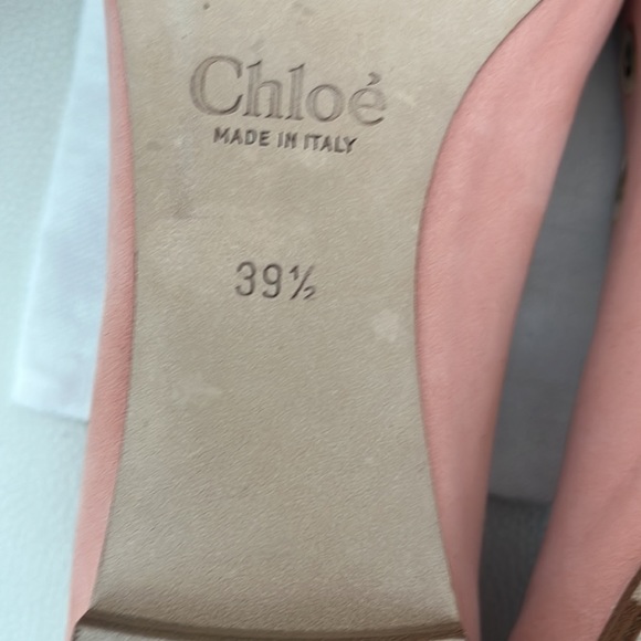 CHLOE LIGHT/PASTEL MAGNOLIA PINK WAVE BALLET FLAT - NEW 9.5 - Picture 7 of 9